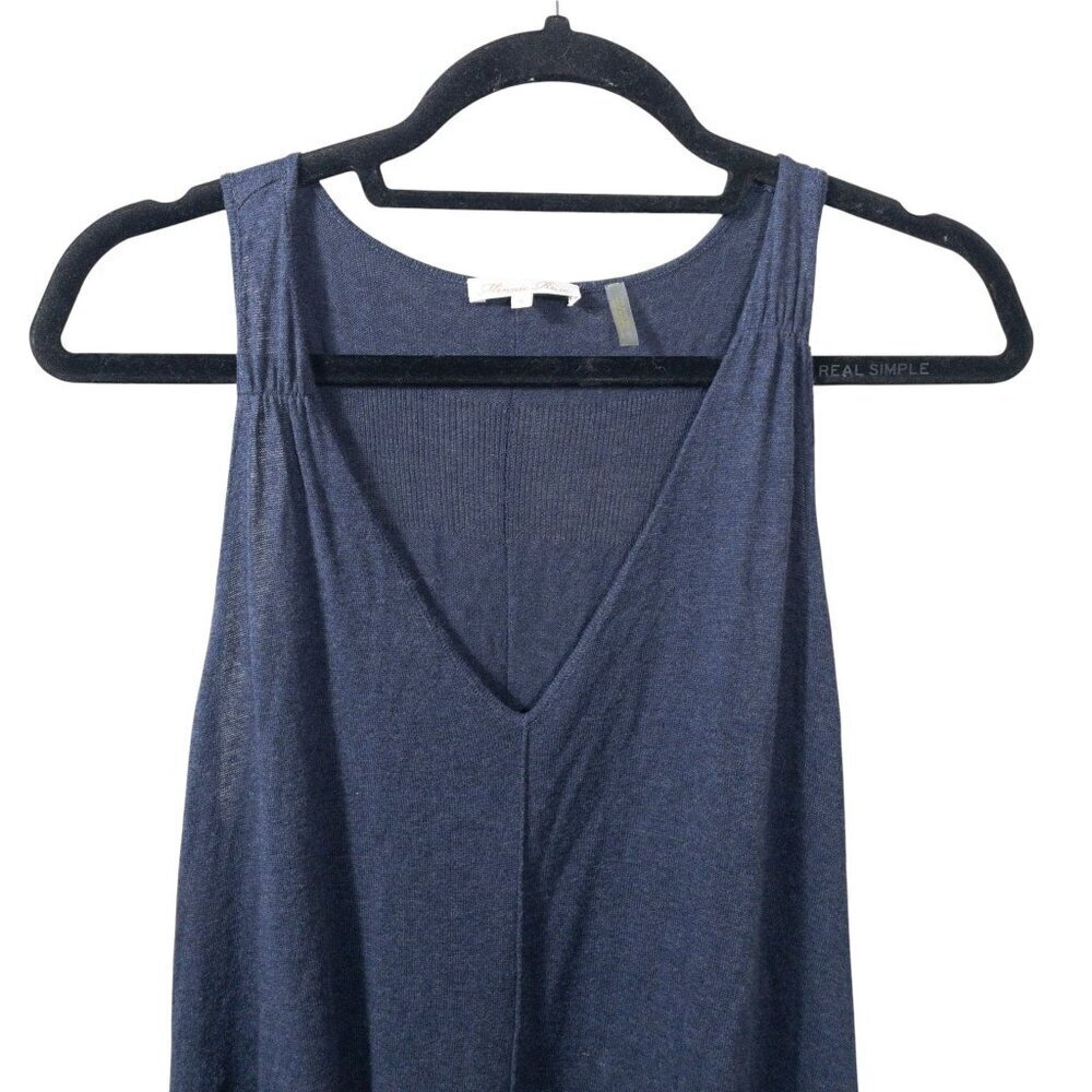 Minnie Rose Sleeveless Navy Sweater Maxi Dress SZ S - Picture 6 of 9